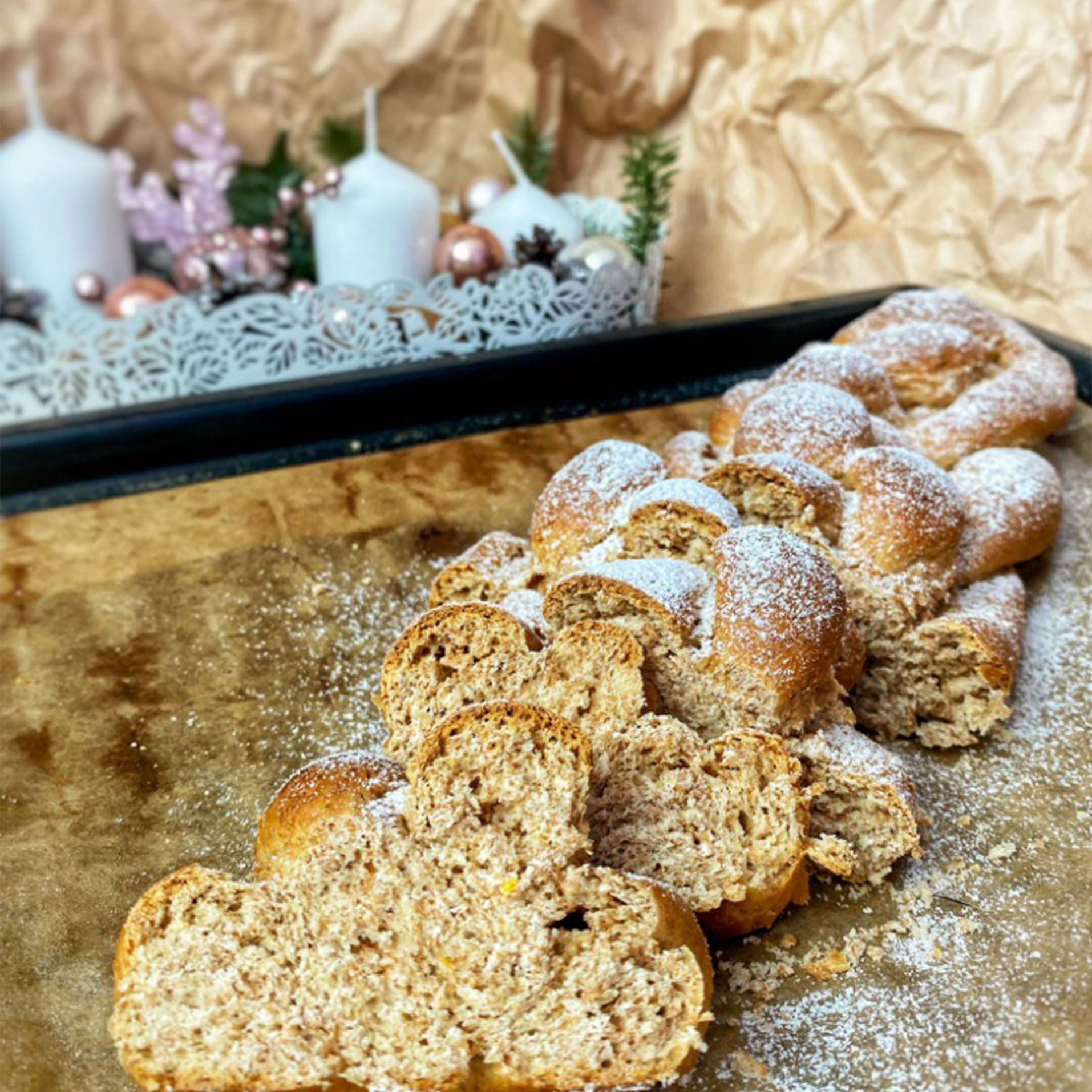 Vianočka zo špaldovej múky (bez kysnutia)