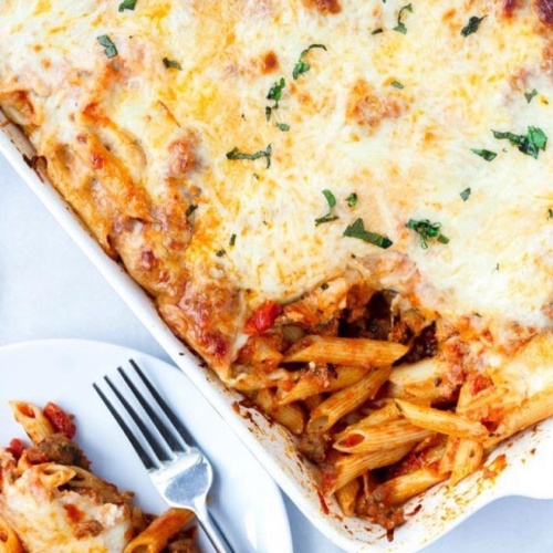 Zapečené Penne s mäsovou zmesou