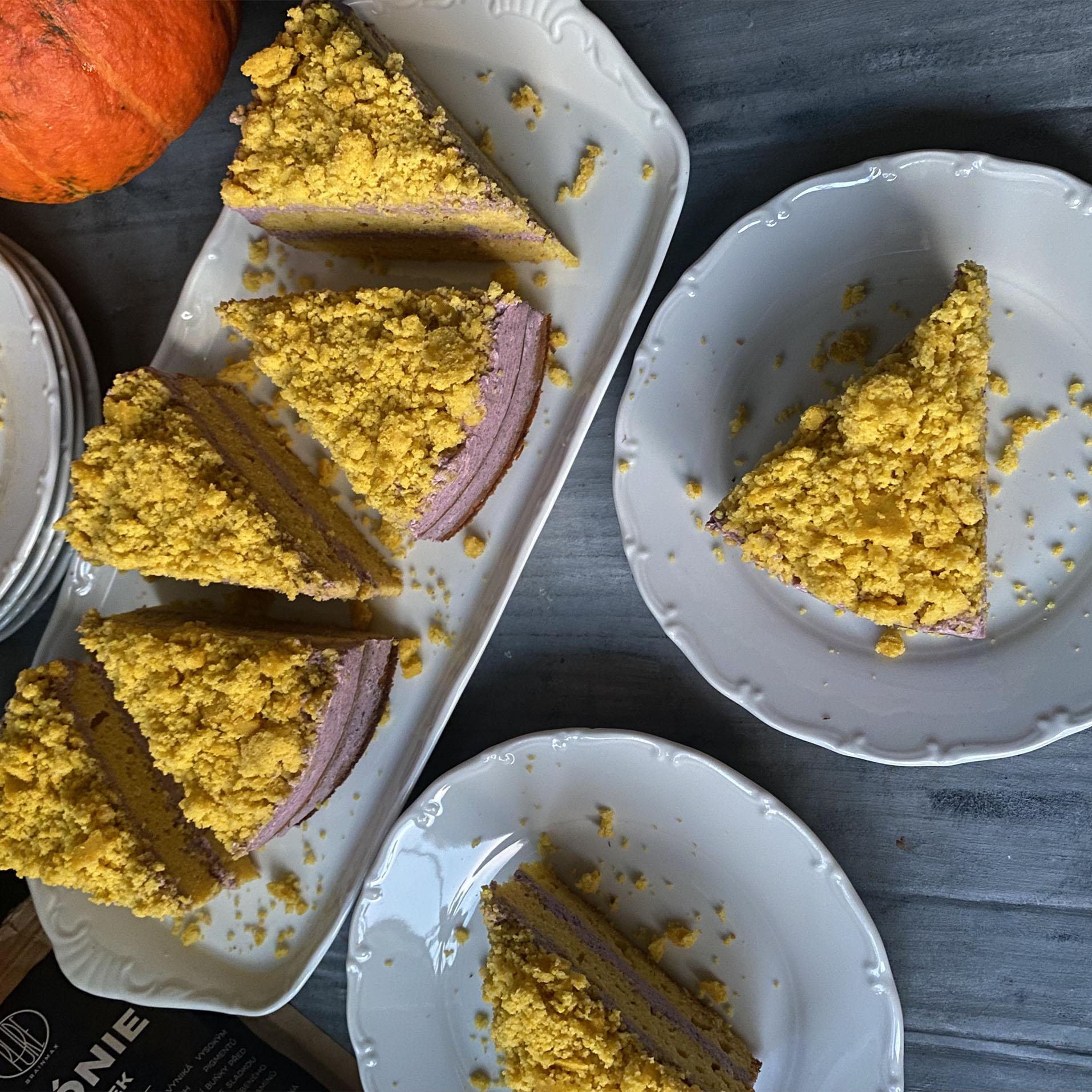 Hokkaido koláč s tvarohovým krémom