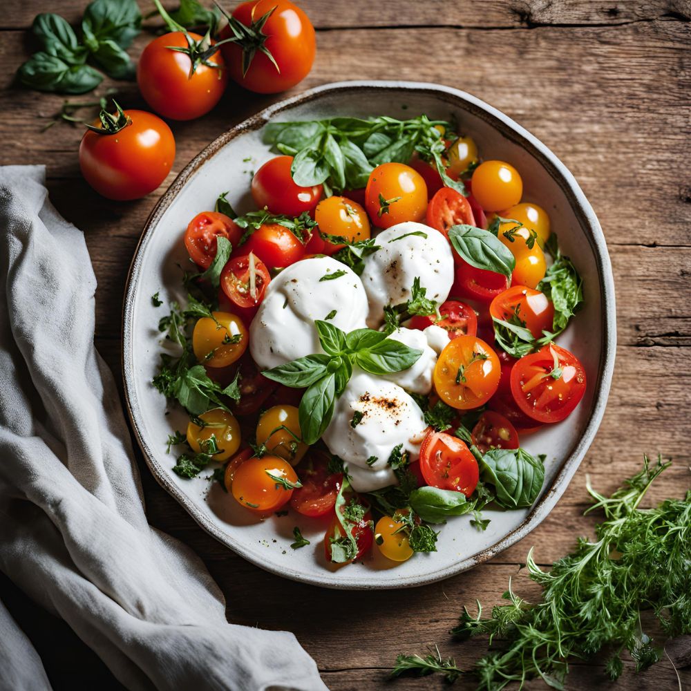 Paradajkový šalát s burattou