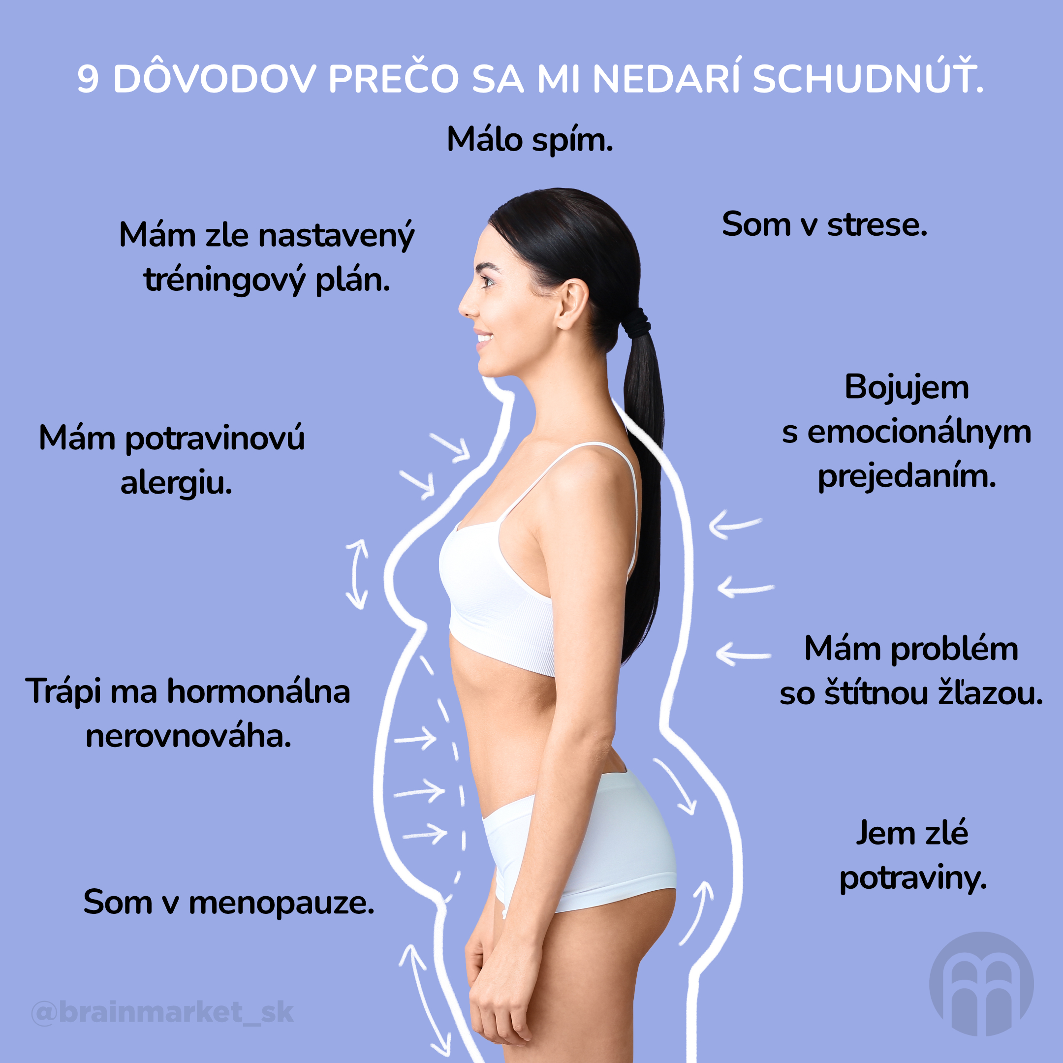 9 důvodů proč se mi nedaří zhubnout._infografika_cz