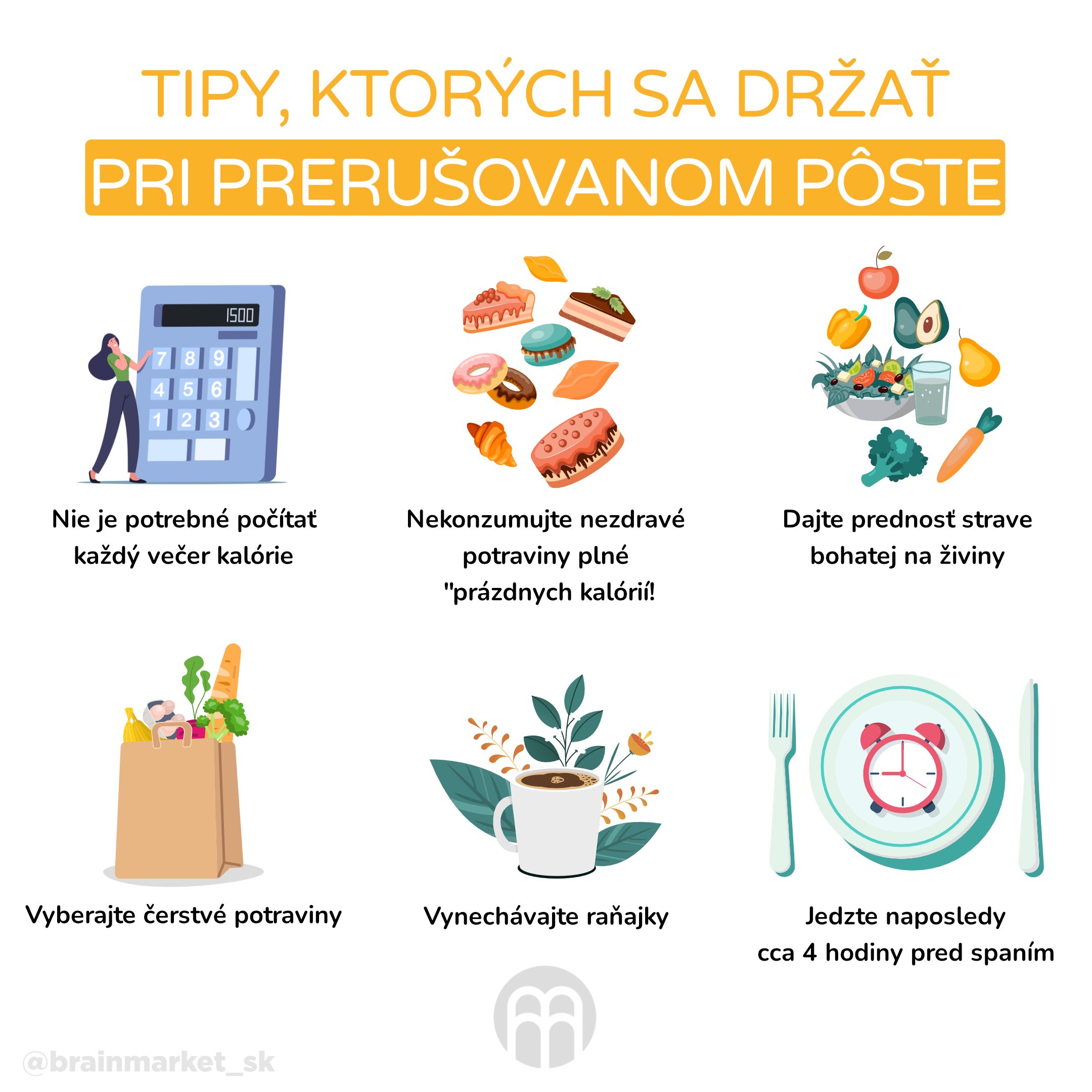 Tipy, kterých se držet při přerušovaném půstu_infografika_cz