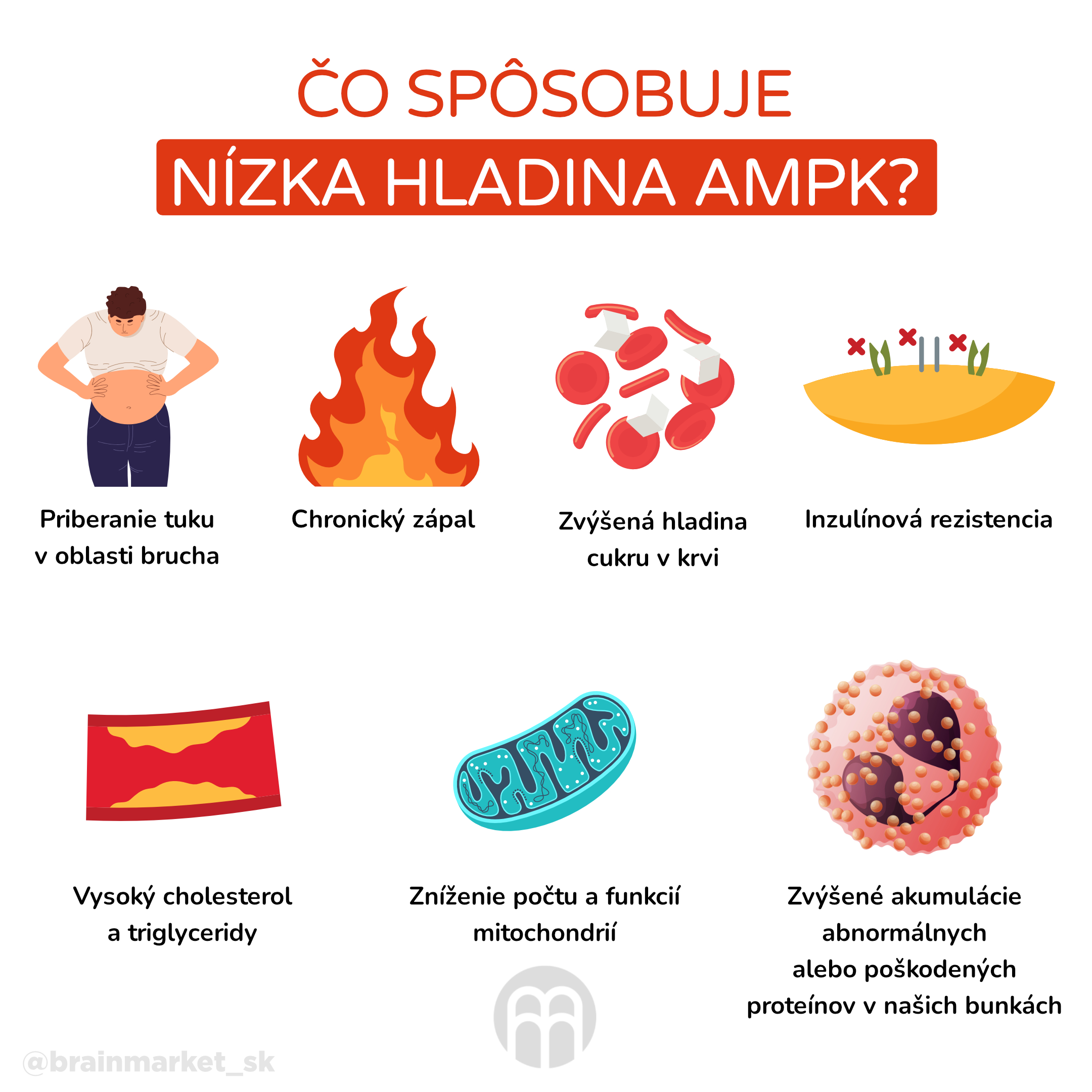 co zpusobuje nizka hladina AMPK_infografika_cz