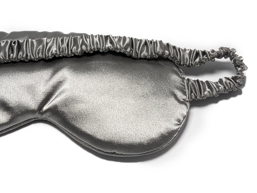 BrainMax Anatomicky tvarovaná maska na spaní (šedá, hedvábí) SOFT Obrázek