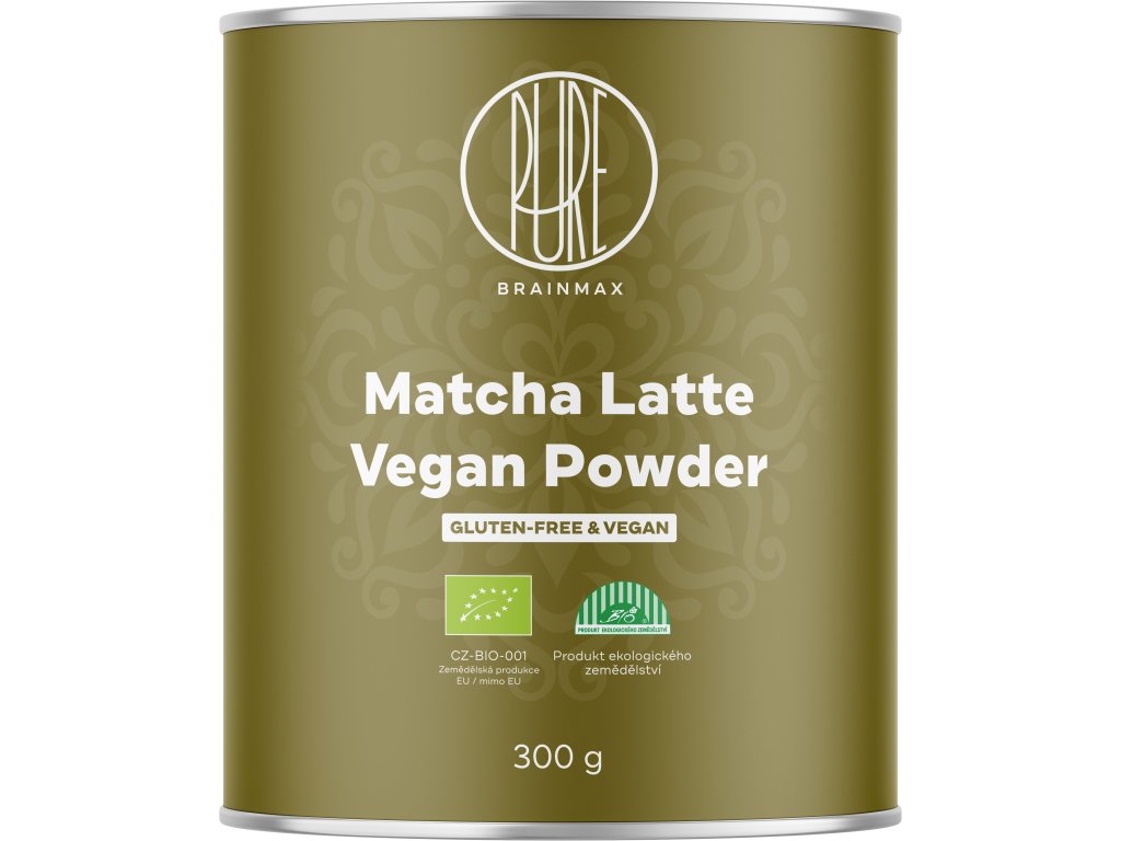 BrainMax Pure Matcha Latte Vegan, BIO, 300 g Obrázek