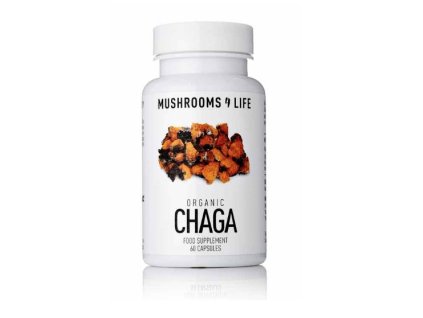 19862 mushrooms 4 life wild chaga certifikovana bio houba 60 kapsli