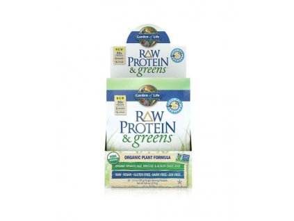 Raw protein and greens organic powder vanilka 28g 500x600