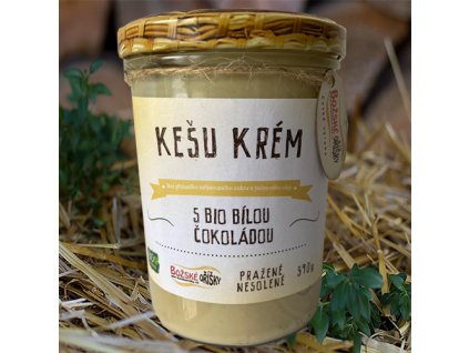 20384 bozske orisky kesu krem s bio bilou cokoladou 390g