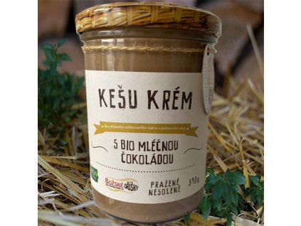 20387 bozske orisky kesu krem s bio mlecnou cokoladou 390g
