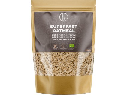 BrainMax Pure Superfast Ovsené Vločky BIO, 200 g  *CZ-BIO-001 certifikát