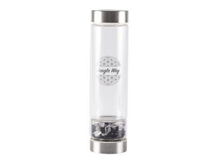 produkt jungle way sklenena lahev s polodrahokamy 048 l 2