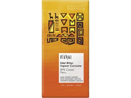 69135 69135 bio horka cokolada 89 s zazvor a kurkuma 80g