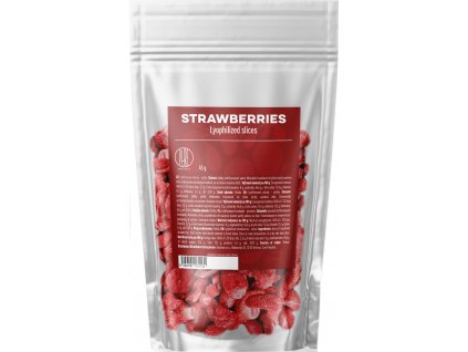 BrainMax Pure Lyophilized Strawberry Slices, Lyofilizované jahody, plátky, 45 g