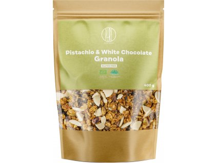 pistachio white choco granola