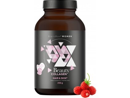 BrainMax Women Beauty Fish Collagen, mořský rybí kolagen Naticol®, 250 g (Príchuť Lesní jahoda)