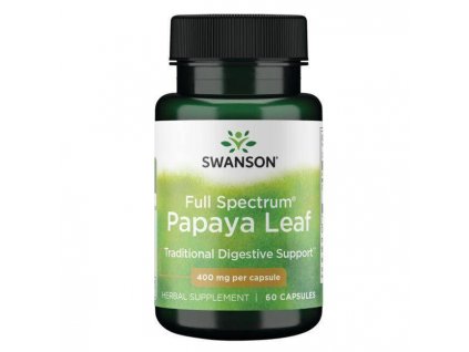 cze pl Swanson List Papaji Papaya Leaf 400 mg 60 kapsli 2545 1