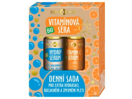 Purity Vision Bio Vitamínová séra, denní sada  Hydratačný a vitamínový set, *CZ-BIO-001 certifikát