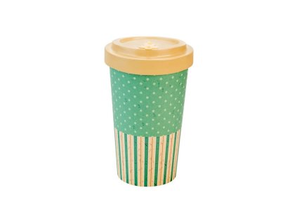 woodway opakovane pouzitelny kelimek na kavu z prirodniho materialu500ml retro dots