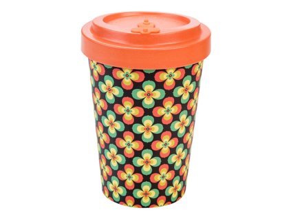 woodway retro flowers orange 400ml