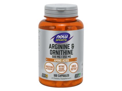 now arginine ornithine 500 250mg 200kapsli