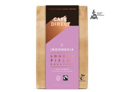 BIO Mletá káva Indonesia SCAA 83,5 s tóny cedrové dřeva a červeného ovoce 200g