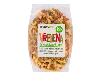 16004 countrylife testoviny vretena semolinova mix bio 400g