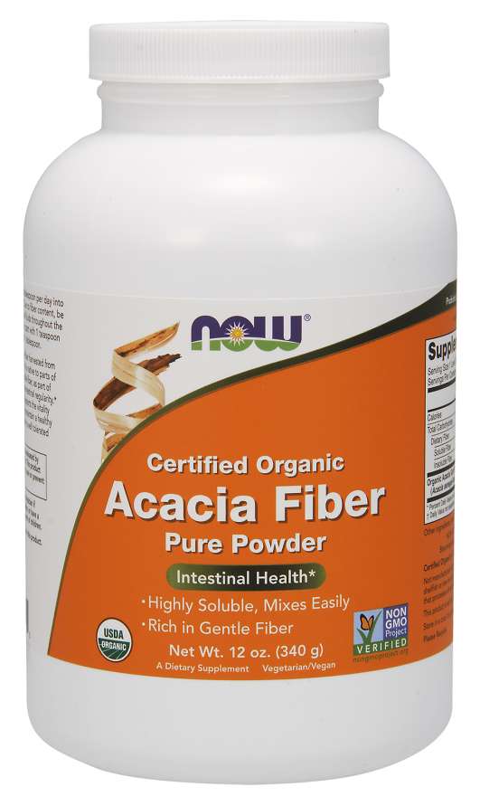 E-shop NOW® Foods NOW Acacia Fiber Organic Powder (Akácia, vláknina, prebiotikum), 340 g