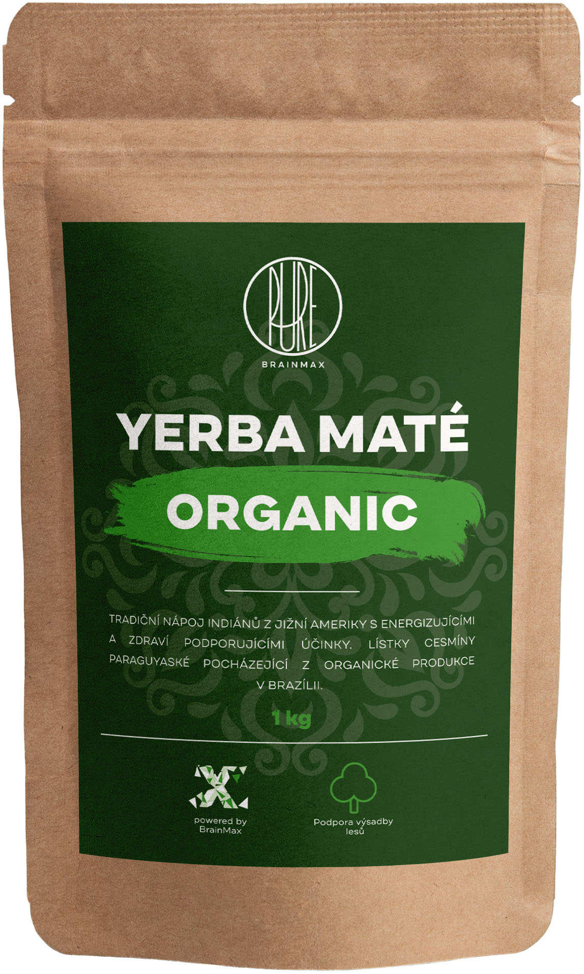 E-shop BrainMax Pure Organic Yerba Maté, 1000 g