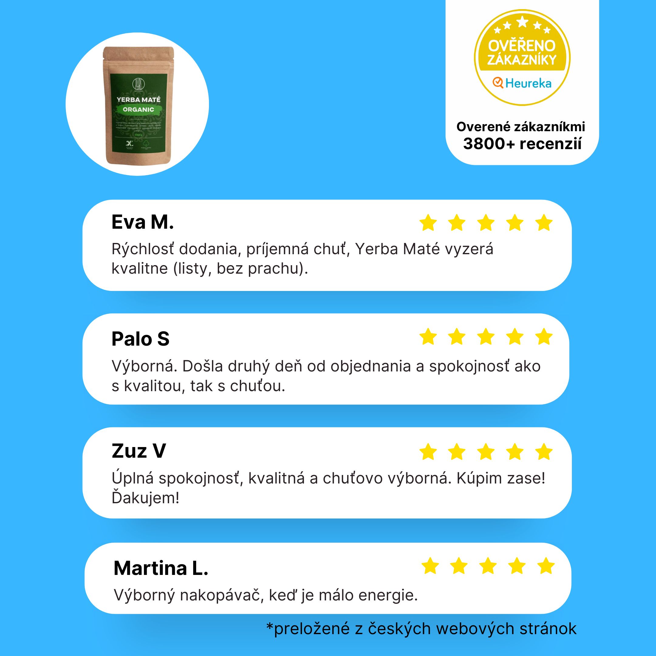 BrainMax Pure Organic Yerba Maté BIO, 500 g Obrázek