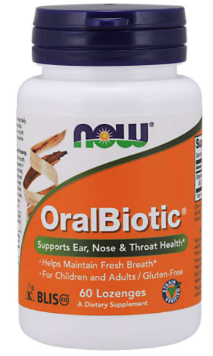 Now® Foods NOW Pastilky OralBiotic®, Ústní Probitoika, 60 pastilek