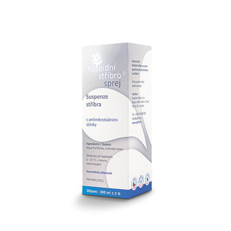 Koloidní stříbro s.r.o. Koloidní stříbro sprej, 10 ppm, 200 ml Obrázek