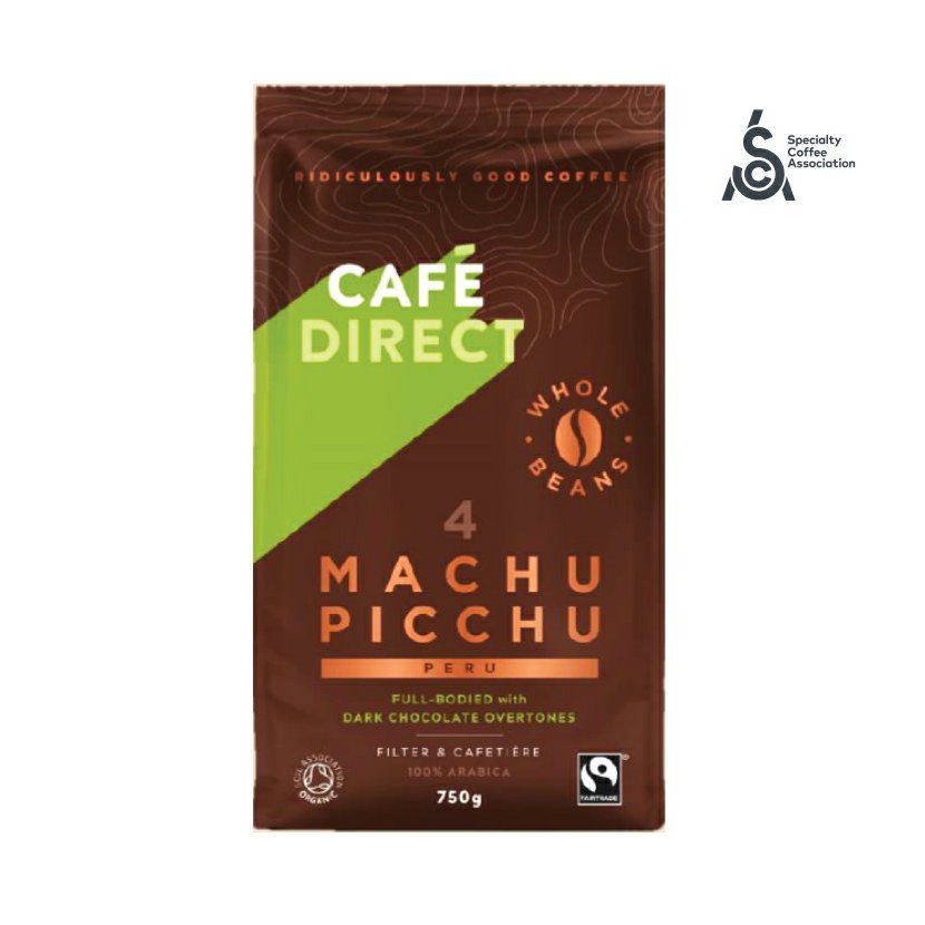 Cafédirect - BIO Machu Picchu SCA 82 zrnková káva, 750g Obrázek