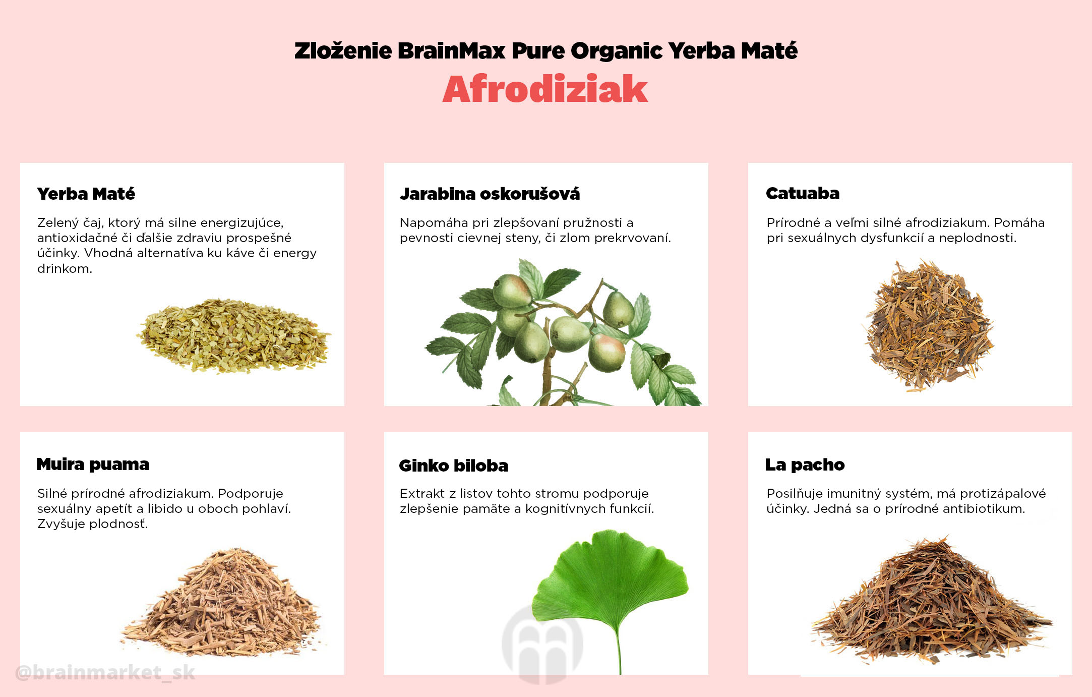 BrainMax Pure Yerba Maté, Afrodiziak, 1000 g Obrázek
