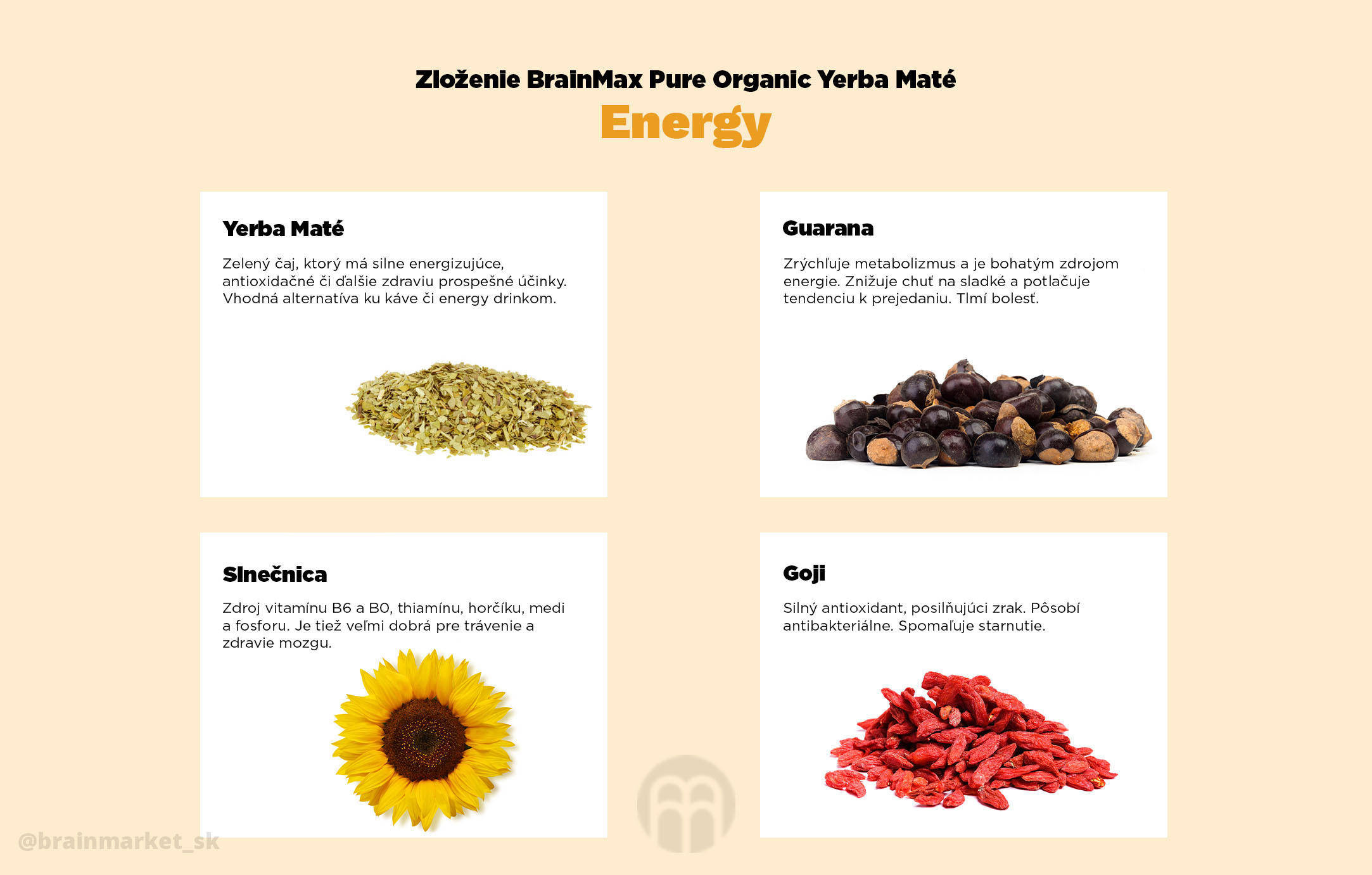 BrainMax Pure Yerba Maté, Energy, 1000 g Obrázek