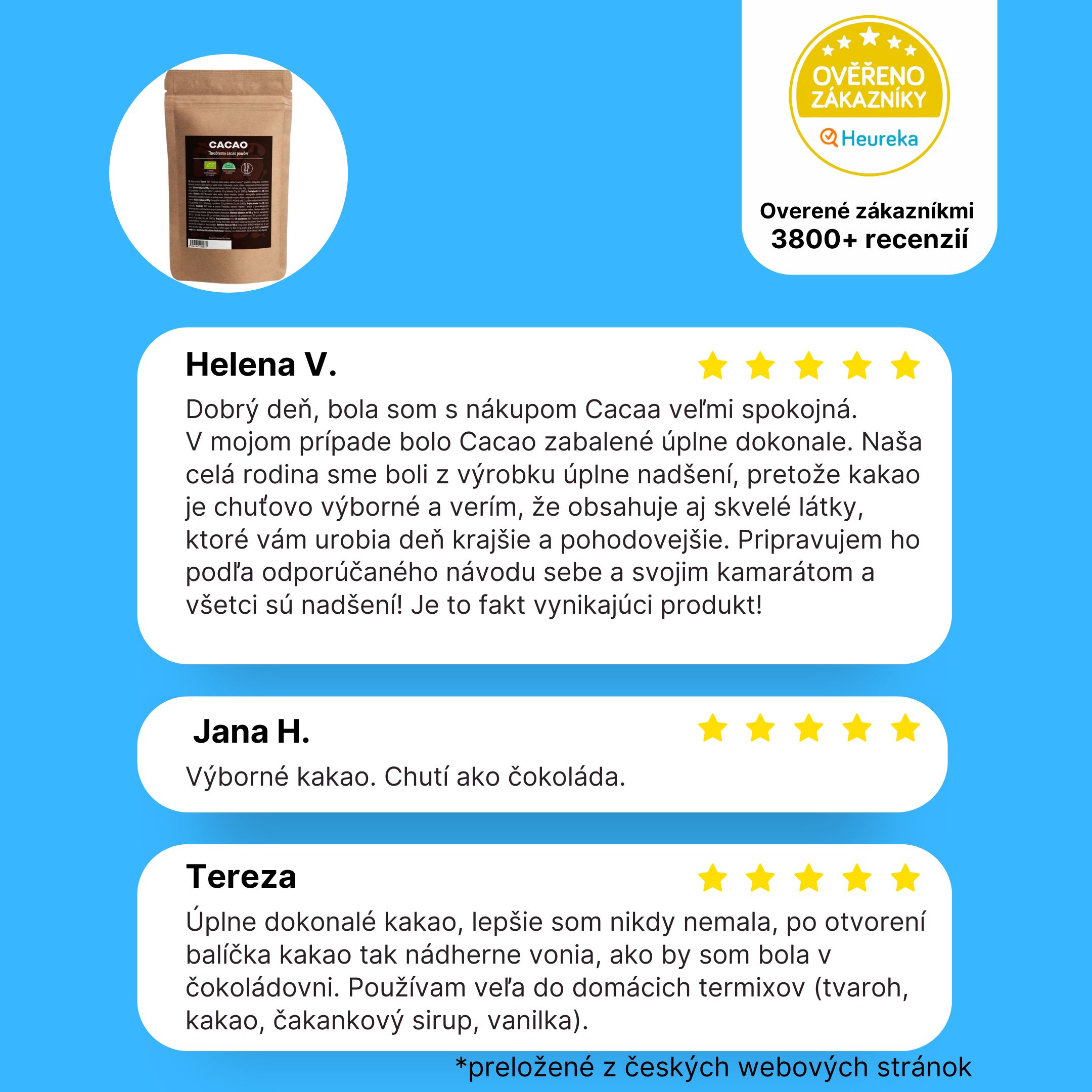 BrainMax Pure Cacao, Bio Kakao z Peru, 1000 g Obrázek