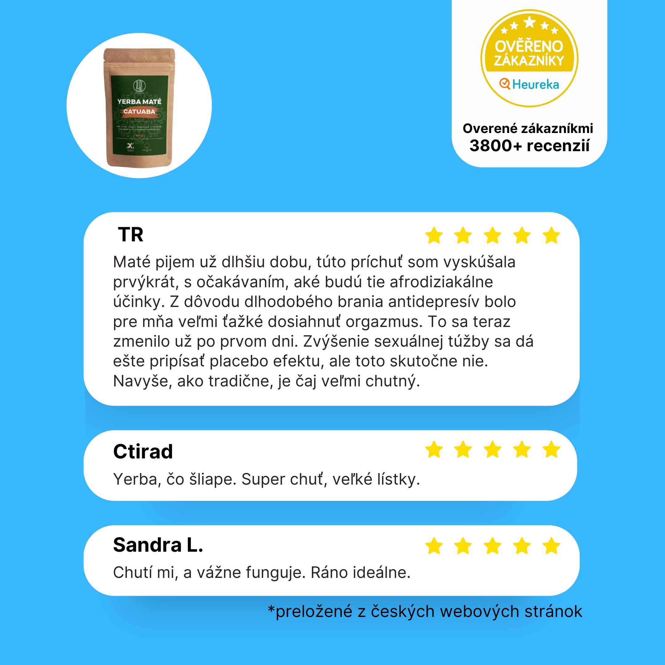 BrainMax Pure Yerba Maté, Catuaba, 500 g Obrázek