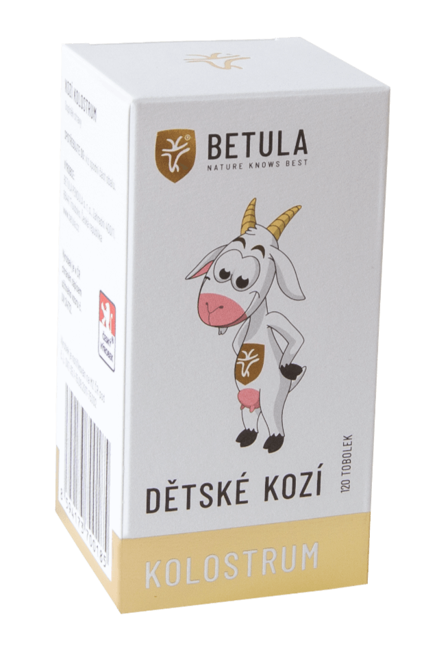 E-shop Betula - detské kozie kolostrum (colostrum), 125 mg, 120 kapsúl
