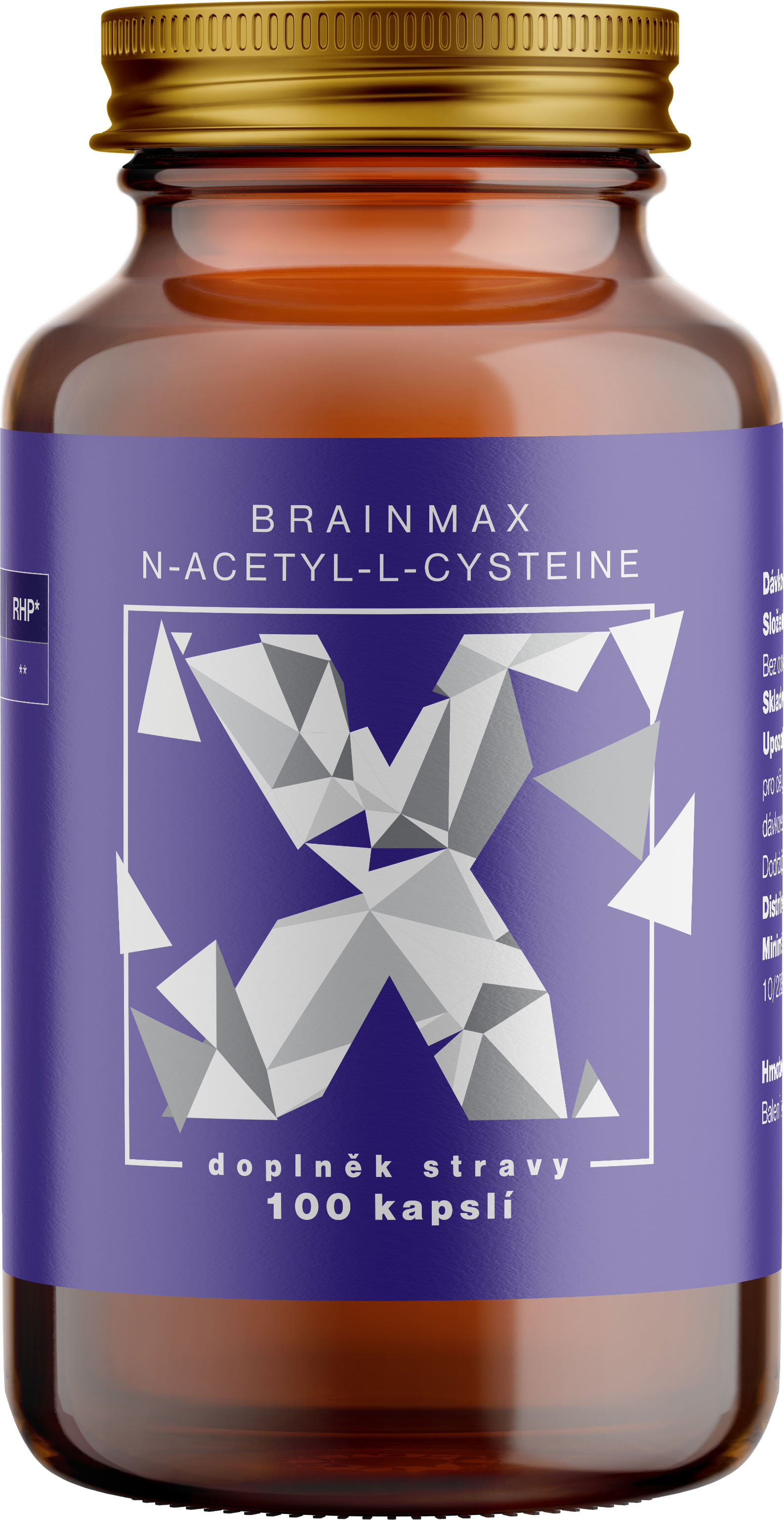 BrainMax N-Acetyl-L-Cysteine, NAC, 100 rastlinných kapsúl