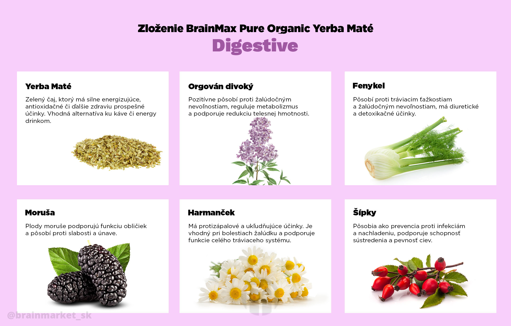 BrainMax Pure Yerba Maté, Digestive, 1000 g Obrázek