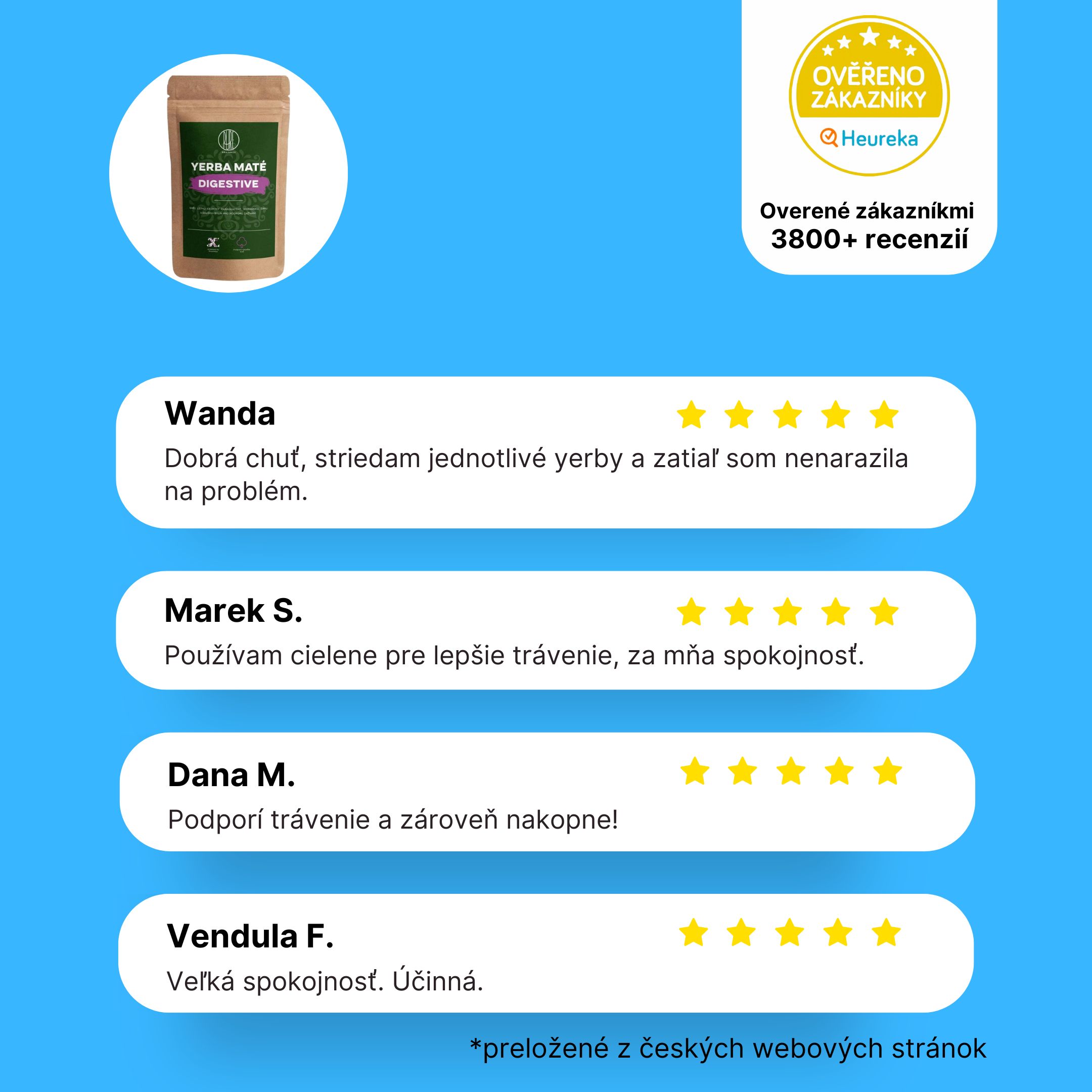 BrainMax Pure Yerba Maté, Digestive, 1000 g Obrázek