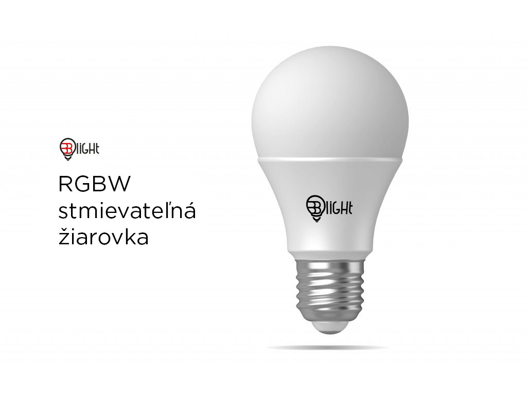 Žárovka BrainLight LED, závit E27, 7 W, stmívatelná, barevná (600 lm, 6000 K - studená bílá, RGBW) Obrázek