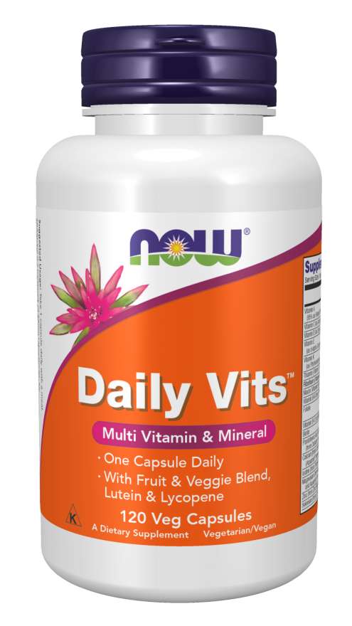 NOW® Foods NOW Multi Vitamins Hi Quality, Daily Vits, 120 rastlinných kapsúl