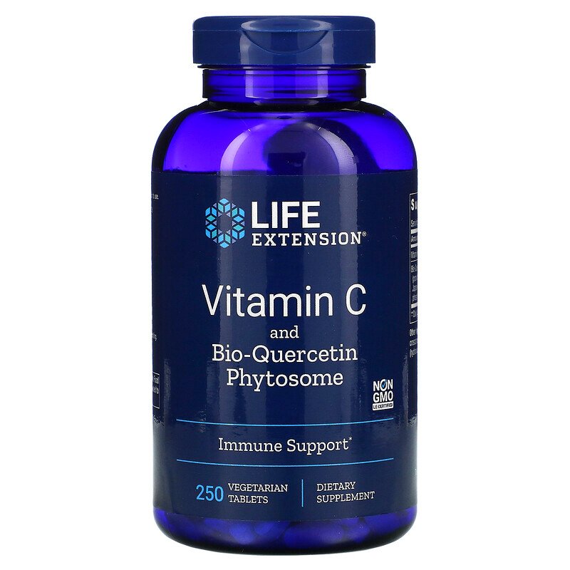 E-shop Life Extension Vitamín C a Bio-Quercetin Phytosome, 250 tabliet