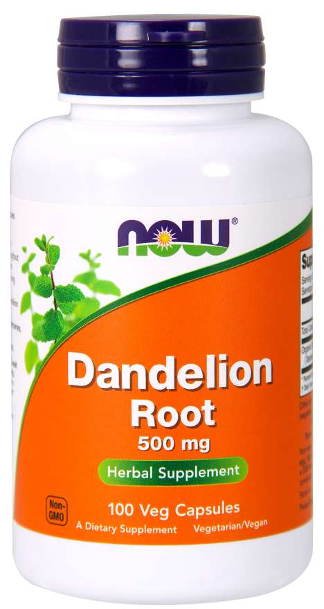 E-shop NOW® Foods NOW Dandelion Root (Púpava koreň), 500 mg, 100 rastlinných kapsúl