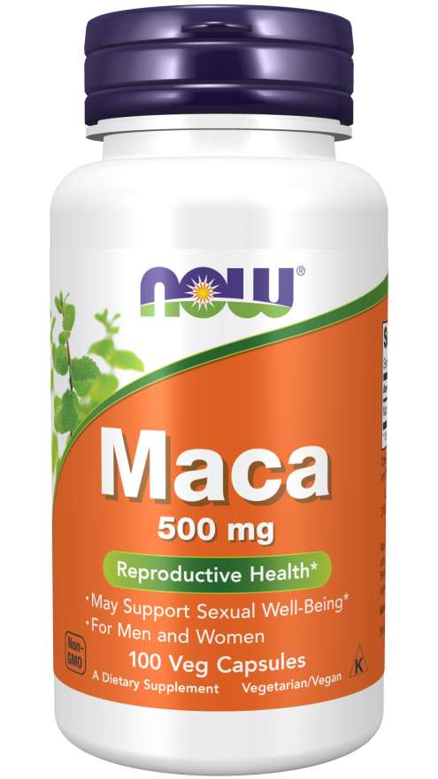 E-shop NOW® Foods NOW Maca (řeřicha peruánská koncentrát), 500 mg, 100 rostlinných kapslí