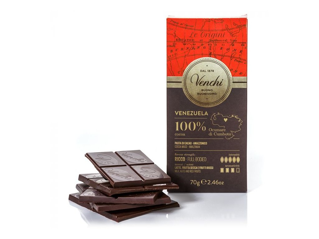 Venchi - Čokoláda 100% BIO Venezuela 70g
