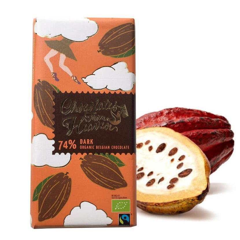 Chocolates From Heaven Hořká čokoláda 72% BIO 100 g Obrázek