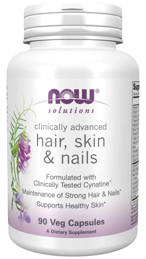 Now® Foods NOW Hair, Skin & Nails (zdravé vlasy, pleť a nehty), 90 rostlinných kapslí Obrázek
