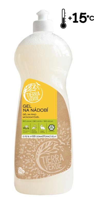 E-shop Tierra Verde - Gel na nádobí s BIO citronovou silicí, 1 l