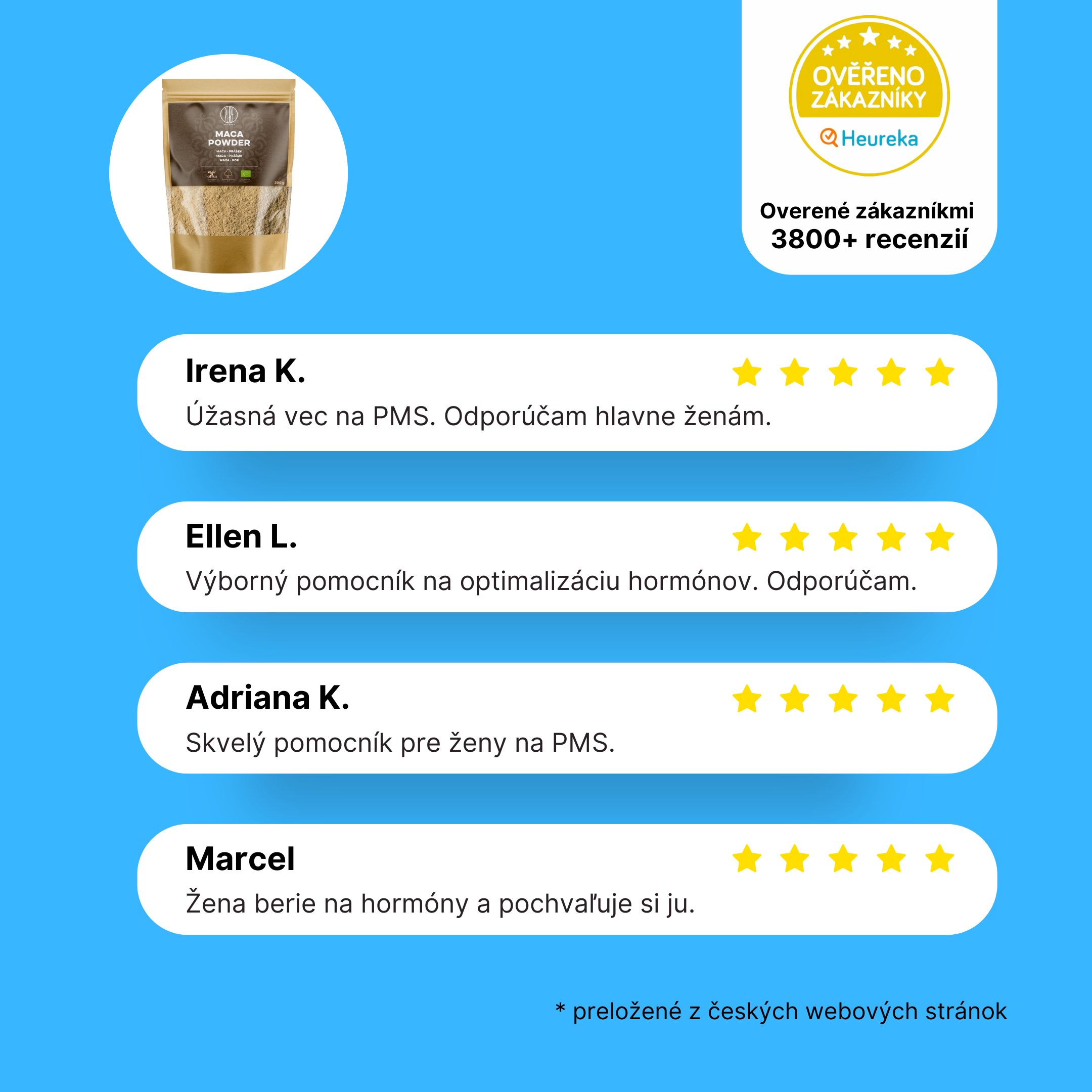 BrainMax Pure Maca BIO prášek, 200 g Obrázek